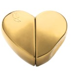 Heart Shaped Perfume Atomizer, Portable Mini Atomizer Refillable Perfume Bottle for Home and Travel (Gold)