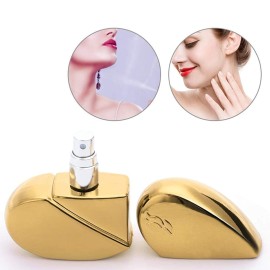 Heart Shaped Perfume Atomizer, Portable Mini Atomizer Refillable Perfume Bottle for Home and Travel (Gold)