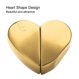 Heart Shaped Perfume Atomizer, Portable Mini Atomizer Refillable Perfume Bottle for Home and Travel (Gold)