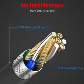 MEROM Replacement Power Cable for Brightup Beard Trimmer, 3.3ft/1m, Black