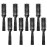 8 Pcs Curved Vented Hair Brush Set Bulk Vent Brushes Anti Static Detangling Brush with Ball Tipped Bristles and Lightweight Grip Control for Wet Short Curly Straight Hair Blow Drying Quickly, Black