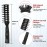 8 Pcs Curved Vented Hair Brush Set Bulk Vent Brushes Anti Static Detangling Brush with Ball Tipped Bristles and Lightweight Grip Control for Wet Short Curly Straight Hair Blow Drying Quickly, Black