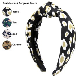 YETASI Satin Leopard Headbands for Women are Classy. Chic Cheetah Fashion Headband Designer Beige, Black Knotted Headband for Women YETASI Satin Leopard Headbands for Women are Classy. Chic Cheetah Fashion Headband Designer Beige, Black Knotted Headband for Women