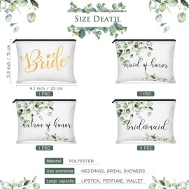 8 Pcs Bridesmaid Makeup Bag Matron of Honor Gifts Bridal Bag for Bridal Wedding Party Gift(Fresh Pattern) 8 Pcs Bridesmaid Makeup Bag Matron of Honor Gifts Bridal Bag for Bridal Wedding Party Gift(Fresh Pattern)