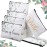 8 Pcs Bridesmaid Makeup Bag Matron of Honor Gifts Bridal Bag for Bridal Wedding Party Gift(Fresh Pattern)