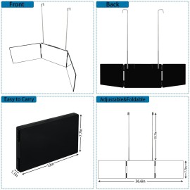 LUCKYEFIRE 3 Way Mirror for Self Hair Cutting with Adjustable Height Brackets,Hangable for Hair Cutting,Shaving and Makeup