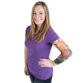 ArtCreativity Vintage Print Tattoo Sleeves, 12 Pairs, Fake Tattoos for Kids and Adults, Temporary Tattoo Arm Sleeves Made of Soft Fabric, Rockstar Halloween Costume Accessories for Boys and Girls