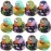 ArtCreativity 12 Pack Rubber Ducks, Zombie Rubber Duckies for Kids, Variety of Designs and Colors, Trick or Treat Supplies, Halloween Party Favors, Halloween Themed Bathtub Toys