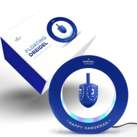 The Dreidel Company Hanukkah Floating Dreidels, Chanukkah Decorations (Levitating Dreidel in O\'Ring)