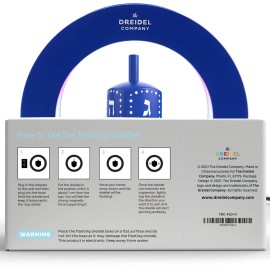 The Dreidel Company Hanukkah Floating Dreidels, Chanukkah Decorations (Levitating Dreidel in O\'Ring)