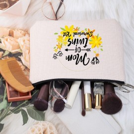 MEIKIUP Twins Mama Gifts Mom Of Twins Makeup Bag Mommy To Be Gifts New Mom Travel Zipper Mom of Twins Sur vival Kit(Mom of Twins bag)