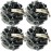 4 Pack XL 75G  Charcoal Exfoliating Home Spa Loofah Shower Sponge Pouf Mesh Brush - Bath Spa Puff Scrubber Ball - Face Body Poof - Rich Foams Bubble