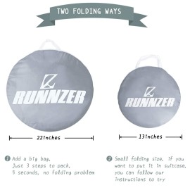 L RUNNZER Baby Crib Tent, Pop Up Crib Canopy to Keep Baby from Climbing Out, Safety Crib Net Mosquitoes Net with See-Through Mesh, Fits Most Standard Cribs