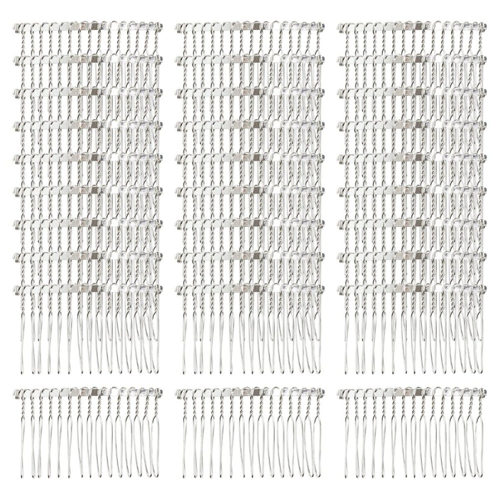 Lawie 30 Pack Bulk 15 Teeth Silver Gold Black Metal Side Hair Combs Wire Twist Slide Hair Clips Wedding Bridal Veil Combs Decorative Headpiece French Twist Updo Bun Accessories for Women (Silver) Lawie 30 Pack Bulk 15 Teeth Silver Gold Black Metal Side Hair Combs Wire Twist Slide Hair Clips Wedding Bridal Veil Combs Decorative Headpiece French Twist Updo Bun Accessories for Women (Silver)