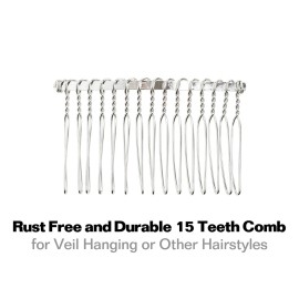 Lawie 30 Pack Bulk 15 Teeth Silver Gold Black Metal Side Hair Combs Wire Twist Slide Hair Clips Wedding Bridal Veil Combs Decorative Headpiece French Twist Updo Bun Accessories for Women (Silver) Lawie 30 Pack Bulk 15 Teeth Silver Gold Black Metal Side Hair Combs Wire Twist Slide Hair Clips Wedding Bridal Veil Combs Decorative Headpiece French Twist Updo Bun Accessories for Women (Silver)