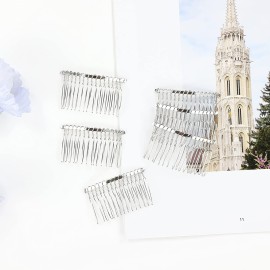 Lawie 30 Pack Bulk 15 Teeth Silver Gold Black Metal Side Hair Combs Wire Twist Slide Hair Clips Wedding Bridal Veil Combs Decorative Headpiece French Twist Updo Bun Accessories for Women (Silver) Lawie 30 Pack Bulk 15 Teeth Silver Gold Black Metal Side Hair Combs Wire Twist Slide Hair Clips Wedding Bridal Veil Combs Decorative Headpiece French Twist Updo Bun Accessories for Women (Silver)