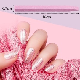 8 Pieces Stone Nail File Pumice Stick for Fingernails Pumice Rock Nail Cuticle Pusher Rock File for Home Salon Toenail Buffing Tool(Pink)