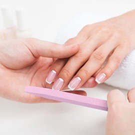 8 Pieces Stone Nail File Pumice Stick for Fingernails Pumice Rock Nail Cuticle Pusher Rock File for Home Salon Toenail Buffing Tool(Pink)