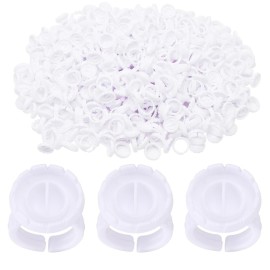 Miuffue Glue Rings 100 pcs Smart Glue Holder for Eyelash Extensions, Easy and Quick Fanning Glue Cups for Volume Lashes, White Miuffue Glue Rings 100 pcs Smart Glue Holder for Eyelash Extensions, Easy and Quick Fanning Glue Cups for Volume Lashes, White