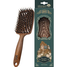 Yao Boar Bristle Hair Brush - Ventilated Thick & Curly Hair Detangler for Women & Kids, Shiny & Textured Hair
