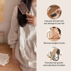 Yao Boar Bristle Hair Brush - Ventilated Thick & Curly Hair Detangler for Women & Kids, Shiny & Textured Hair