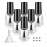 Agidea Empty Nail Polish Bottles with Brush Cap, Empty Glass Refillable Nail Polish Bottles with Mixing Agitator Balls & Funnels, Pack of 6 (5ML)