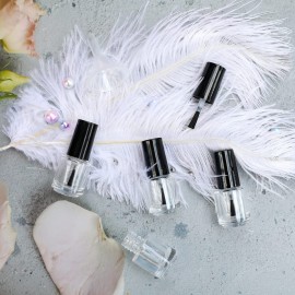 Agidea Empty Nail Polish Bottles with Brush Cap, Empty Glass Refillable Nail Polish Bottles with Mixing Agitator Balls & Funnels, Pack of 6 (5ML)