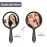 Jetec Hand Mirror Double Sided Handheld Mirror 1X/ 2X Magnifying Mirror with Handle Mirror Rounded Shape Makeup Mirror (Black)