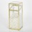 Glass Makeup Brush Holder with Lid Organizer Vintage Cosmetic Hexagonal Display Cases Brush Storage with Free White Pearls - Gold