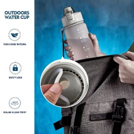 DEARART 32oz Grey Multicolor Water Bottle, Detachable Straw Wide Mouth Motivational & Time Marker with Handle Easy Carried, Suit Travel Office Yoga Gym School Work etc. DEARART 32oz Grey Multicolor Water Bottle, Detachable Straw Wide Mouth Motivational & Time Marker with Handle Easy Carried, Suit Travel Office Yoga Gym School Work etc.