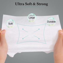 Disposable Face Towel Face Cloths for Washing Soft Cotton Towels Facial Cloths Towelettes for Washing and Drying for Cleansing and Skincare Office Makeup Remover