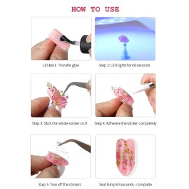 JERCLITY 10 Rolls Fluorescent Aurora Gradient Color Foil Nail Art Kit Colorful Neon Nail Foil Transfer Stickers Sheets Foil Nail Wraps for Foil Nail Art Supplies