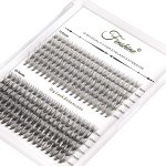 Fenshine Cluster Lashes Individual Lashes Wide Stem 0.07D 10D/20D Curl Mix 9-14mm Length DIY Eyelash Extension Individual Soft False Lashes for Personal Use at Home