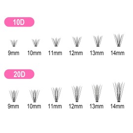 Fenshine Cluster Lashes Individual Lashes Wide Stem 0.07D 10D/20D Curl Mix 9-14mm Length DIY Eyelash Extension Individual Soft False Lashes for Personal Use at Home Fenshine Cluster Lashes Individual Lashes Wide Stem 0.07D 10D/20D Curl Mix 9-14mm Length DIY Eyelash Extension Individual Soft False Lashes for Personal Use at Home