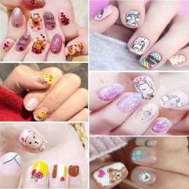 Cartoon Nail Art Stickers, Cute Animal 3D Self-Adhesive Decals Design, Unicorn Bear Dog Cat Flowers Chicken Rabbit Heart Baby Nail Decoration for Women Girls Manicure Charms Acrylic Supplies(8 Sheets) Cartoon Nail Art Stickers, Cute Animal 3D Self-Adhesive Decals Design, Unicorn Bear Dog Cat Flowers Chicken Rabbit Heart Baby Nail Decoration for Women Girls Manicure Charms Acrylic Supplies(8 Sheets)