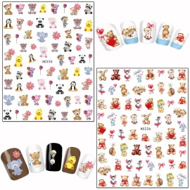 Cartoon Nail Art Stickers, Cute Animal 3D Self-Adhesive Decals Design, Unicorn Bear Dog Cat Flowers Chicken Rabbit Heart Baby Nail Decoration for Women Girls Manicure Charms Acrylic Supplies(8 Sheets) Cartoon Nail Art Stickers, Cute Animal 3D Self-Adhesive Decals Design, Unicorn Bear Dog Cat Flowers Chicken Rabbit Heart Baby Nail Decoration for Women Girls Manicure Charms Acrylic Supplies(8 Sheets)