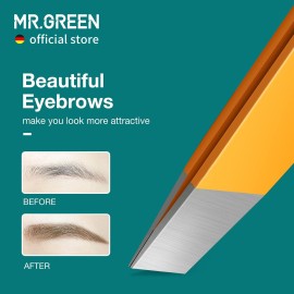 MR.GREEN Eyebrows Tweezers Colorful Beauty Fine Hairs Puller Makeup Tools Stainless Steel Slanted Eye Brow Clips Removal (Orange)