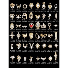 EBANKU 48 PCS 3D Nails Art Rhinestones Luxury Shiny Nail Diamonds Rhinestones Metal Nail Jewels for Alloy Nail Decorations EBANKU 48 PCS 3D Nails Art Rhinestones Luxury Shiny Nail Diamonds Rhinestones Metal Nail Jewels for Alloy Nail Decorations