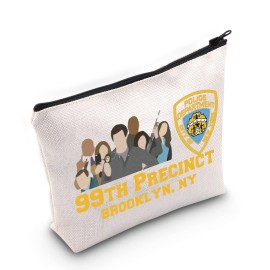 LEVLO Brooklyn 99 TV Show Cosmetic Makeup Bag - 99TH Precinct NY Fans Gift - Zipper Pouch Merchandise