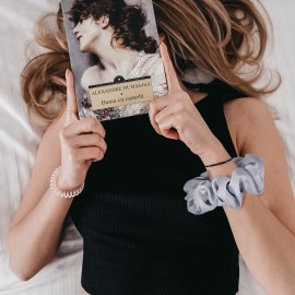 XL Big Silk Scrunchies Hair Ties for Women - CEELGON Oversized Black Satin Silk Scrunchie Exra Large Jumbo Gaint Soft Pink Chiffon Cute Scrunchy for Curl Thick Hair 4 Pack (Black White)