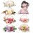 Cinaci 6 Pack Delicate Floral Rose Daisy Flower Super Stretchy Soft Nylon Headbands Hair Bands Accessories for Baby Girls Newborns Infants Toddlers Kids