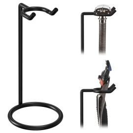 Linkidea Stainless Steel Safety Razor Stand, Men\'s Travel Shaving Razor Holder, Compatible with Gillette Fusion 5 Long Handle Safety Razor (Black)