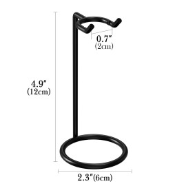 Linkidea Stainless Steel Safety Razor Stand, Men\'s Travel Shaving Razor Holder, Compatible with Gillette Fusion 5 Long Handle Safety Razor (Black)