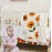 Brandream Girls Floral Nursery Bedding Yellow White Crib Bedding Sunflower Baby Blanket 3 Piece,Farmhouse Fitted Sheet, Ruffle Skirt