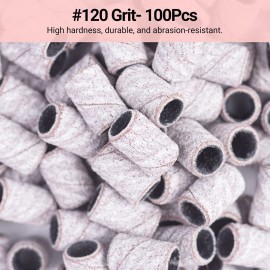 MelodySusie 100 Pcs Nail Drill Bits Sanding Bands for Nail Drill 120 Medium Grit Nail File Sanding Bands for Acrylic Nails Gel Manicures and Pedicure MelodySusie 100 Pcs Nail Drill Bits Sanding Bands for Nail Drill 120 Medium Grit Nail File Sanding Bands for Acrylic Nails Gel Manicures and Pedicure