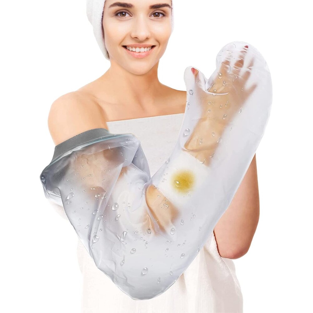 Waterproof Full Arm Cast Covers for Shower Adult, Watertight Cast Covers for Shower Arm after Surgery, Reusable Cast Protector Shower Sleeve for Bandage Dressing Wound, Reusable Waterproof Full Arm Cast Covers for Shower Adult, Watertight Cast Covers for Shower Arm after Surgery, Reusable Cast Protector Shower Sleeve for Bandage Dressing Wound, Reusable