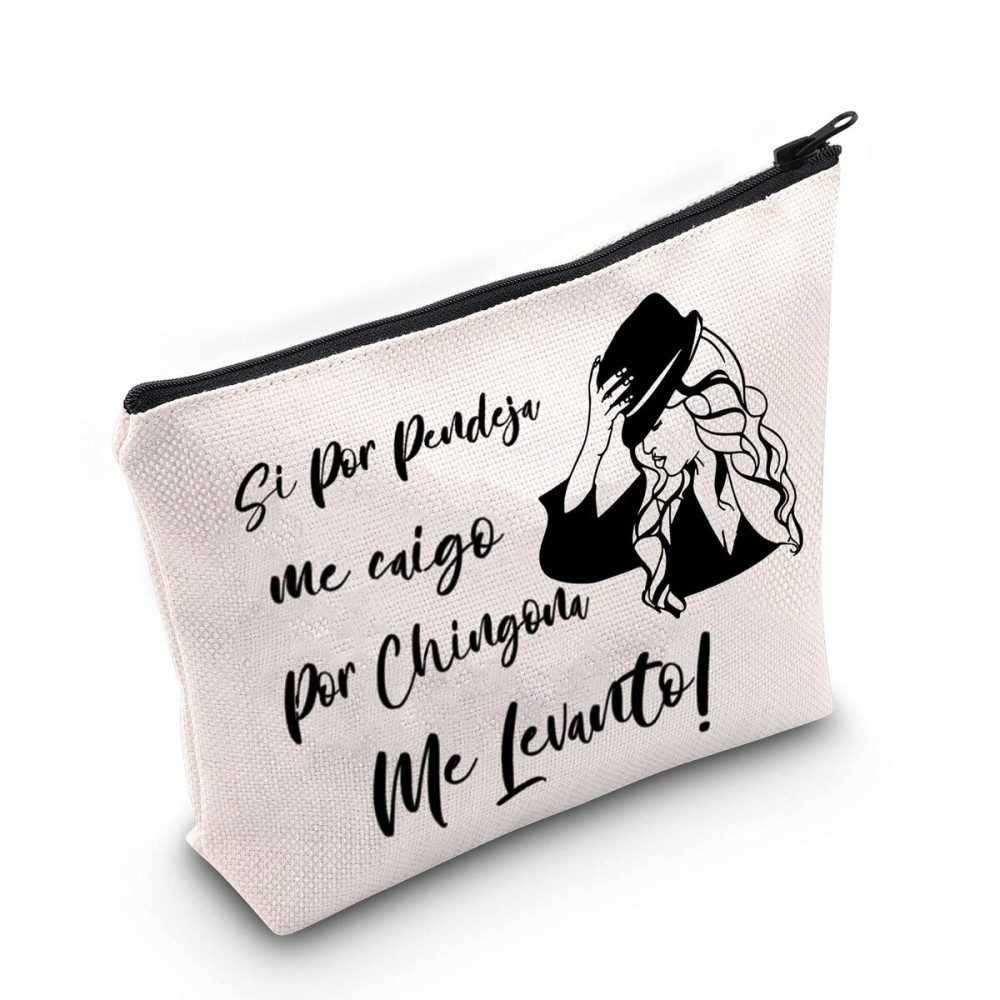 G2TUP Music Lover Makeup Bag Cosmetic Bag with Zipper Latina AF Gift for Fans