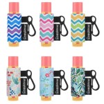 6 Pack Compact Clip-On Lipstick Holder Premium Release Clip Neoprene Sleeve Lip Balm with Clip Fits Most Standard Lip Balm, Large