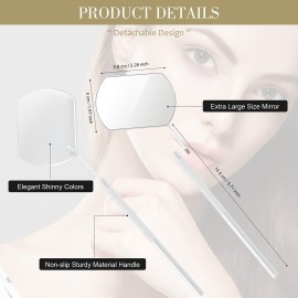 2 Pieces Lash Mirror for Eyelash Extensions Large Square Stainless Steel Eyelash Mirror Lash Tools(White) 2 Pieces Lash Mirror for Eyelash Extensions Large Square Stainless Steel Eyelash Mirror Lash Tools(White)