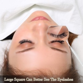 2 Pieces Lash Mirror for Eyelash Extensions Large Square Stainless Steel Eyelash Mirror Lash Tools(White) 2 Pieces Lash Mirror for Eyelash Extensions Large Square Stainless Steel Eyelash Mirror Lash Tools(White)